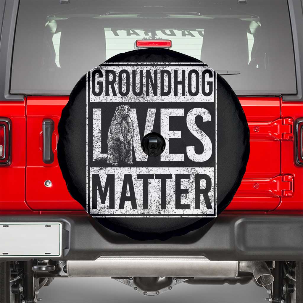 Groundhog Lives Matter Spare Tire Cover Funny Woodchuck Groundhog Day