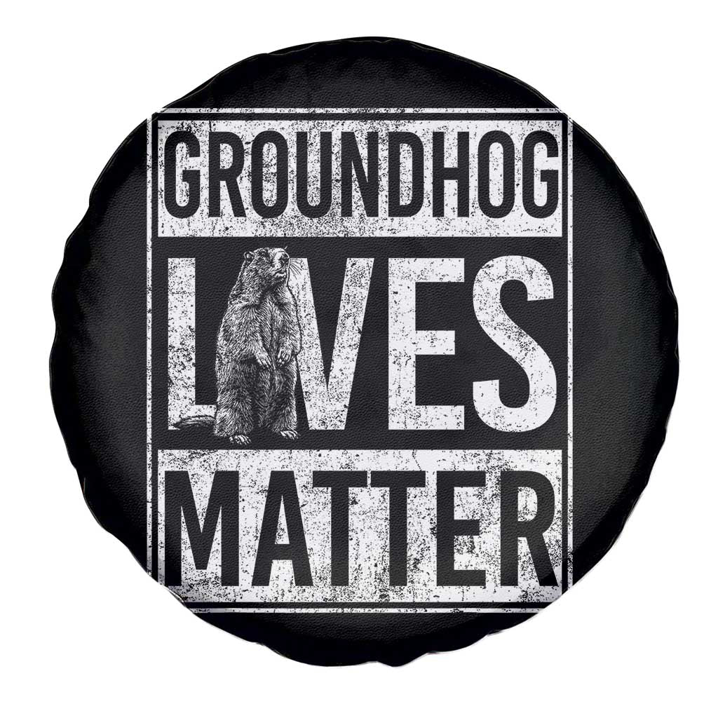 Groundhog Lives Matter Spare Tire Cover Funny Woodchuck Groundhog Day