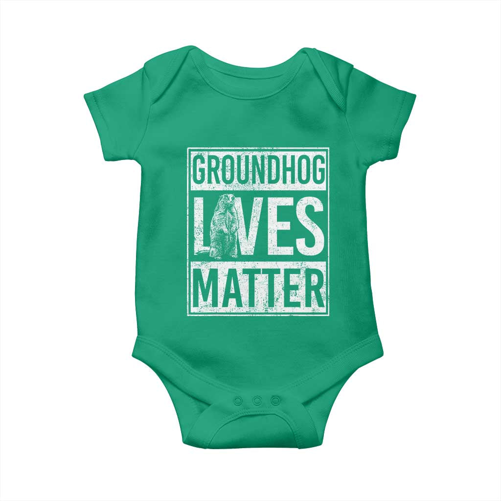 Groundhog Lives Matter Baby Onesie Funny Woodchuck Groundhog Day