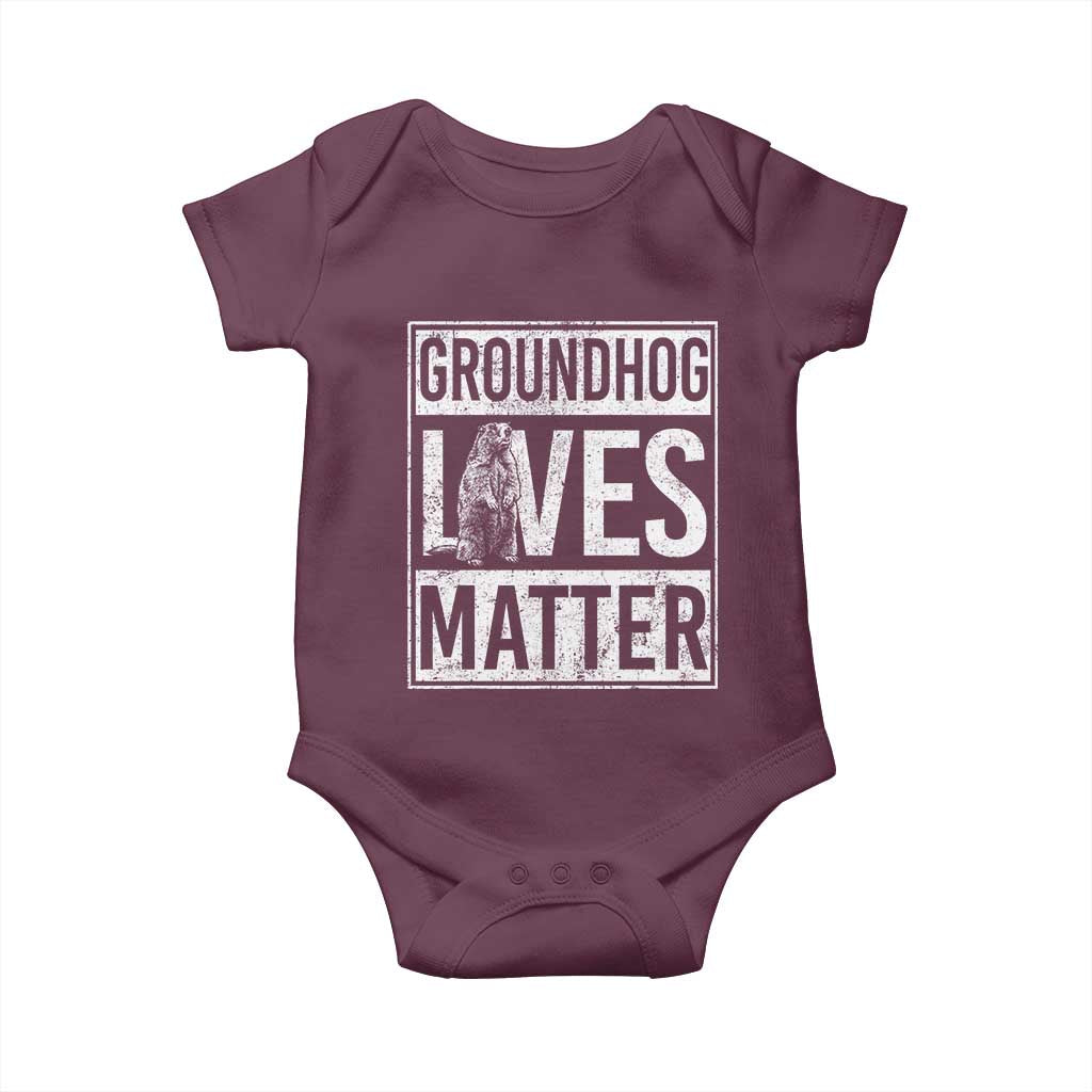 Groundhog Lives Matter Baby Onesie Funny Woodchuck Groundhog Day