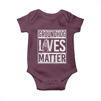 Groundhog Lives Matter Baby Onesie Funny Woodchuck Groundhog Day