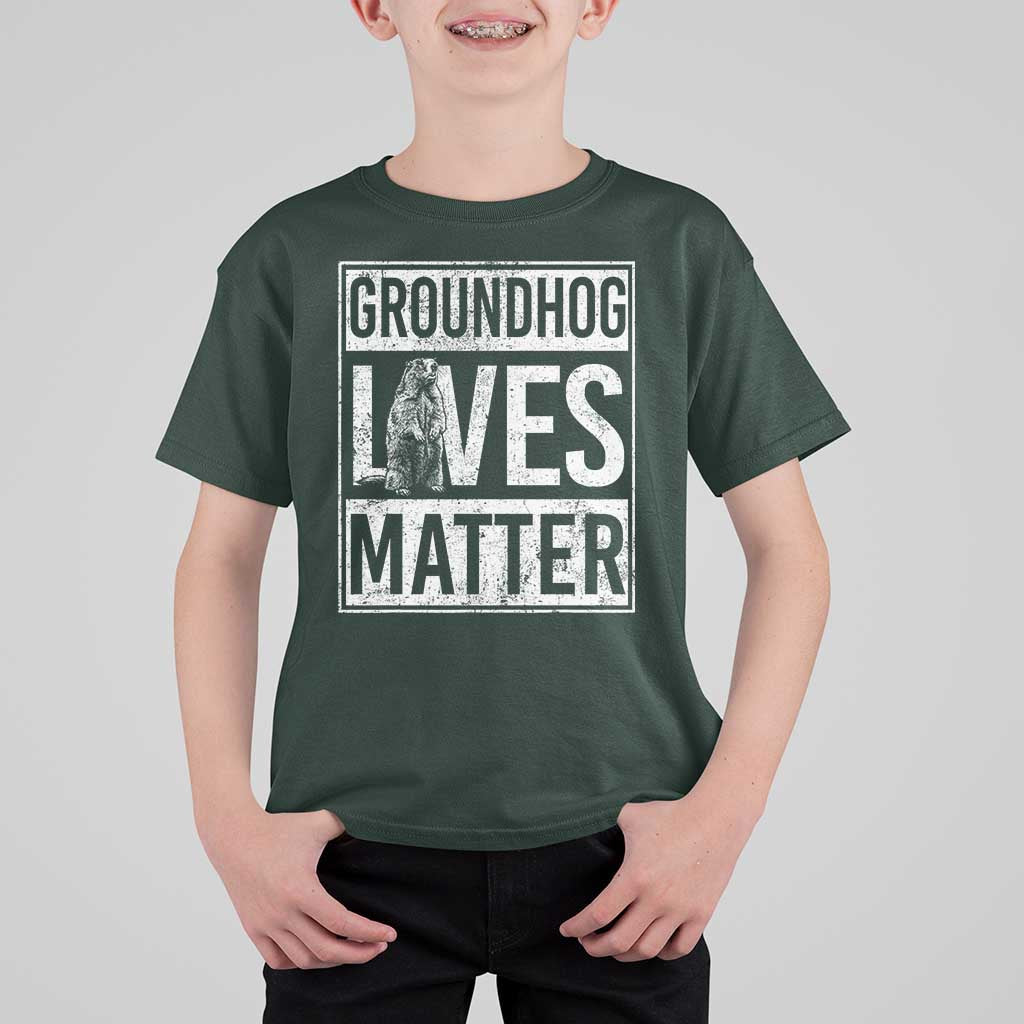 Groundhog Lives Matter T Shirt For Kid Funny Woodchuck Groundhog Day