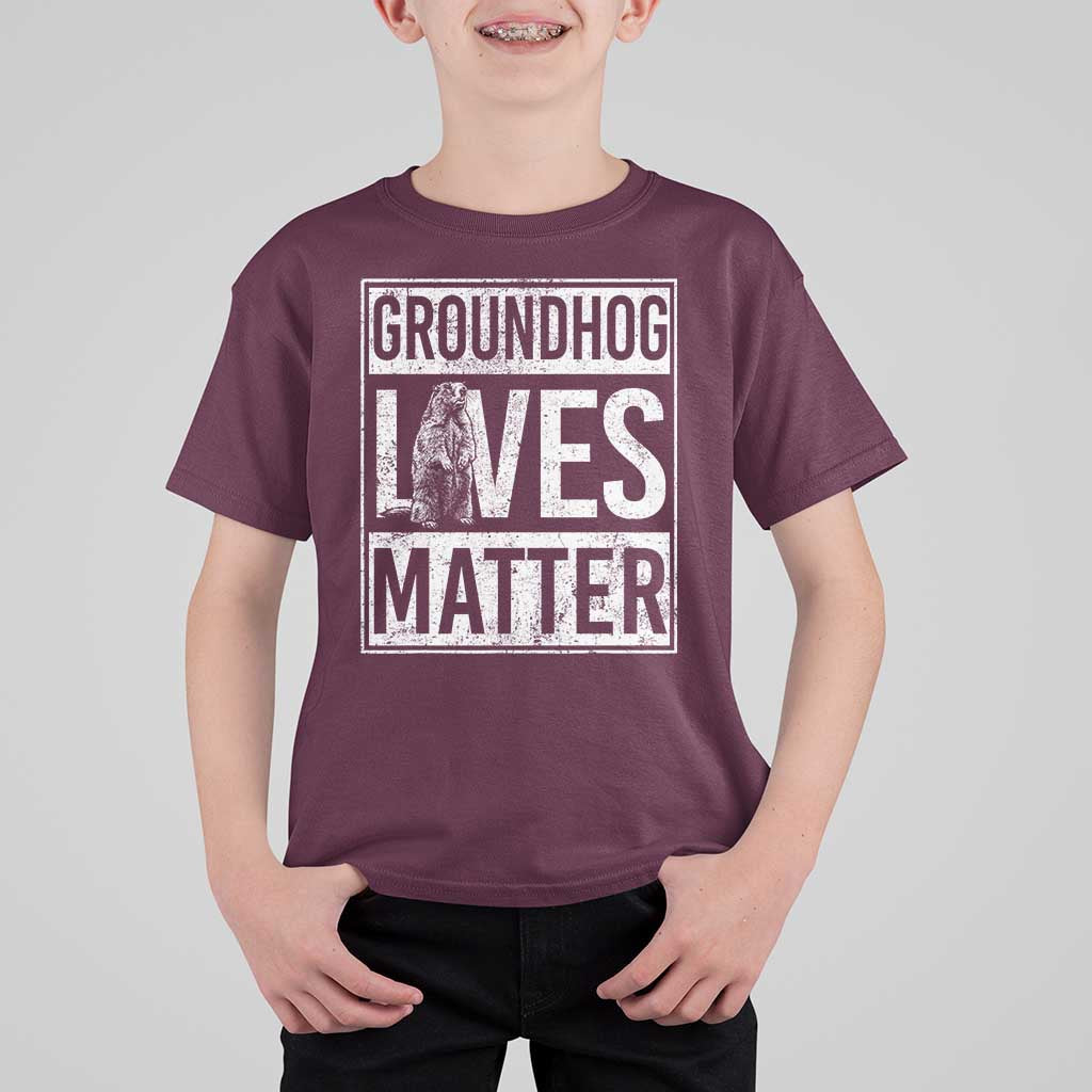 Groundhog Lives Matter T Shirt For Kid Funny Woodchuck Groundhog Day
