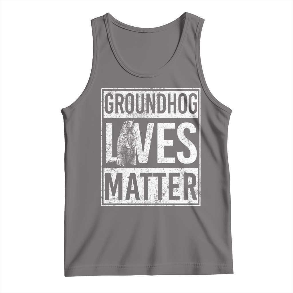 Groundhog Lives Matter Tank Top Funny Woodchuck Groundhog Day