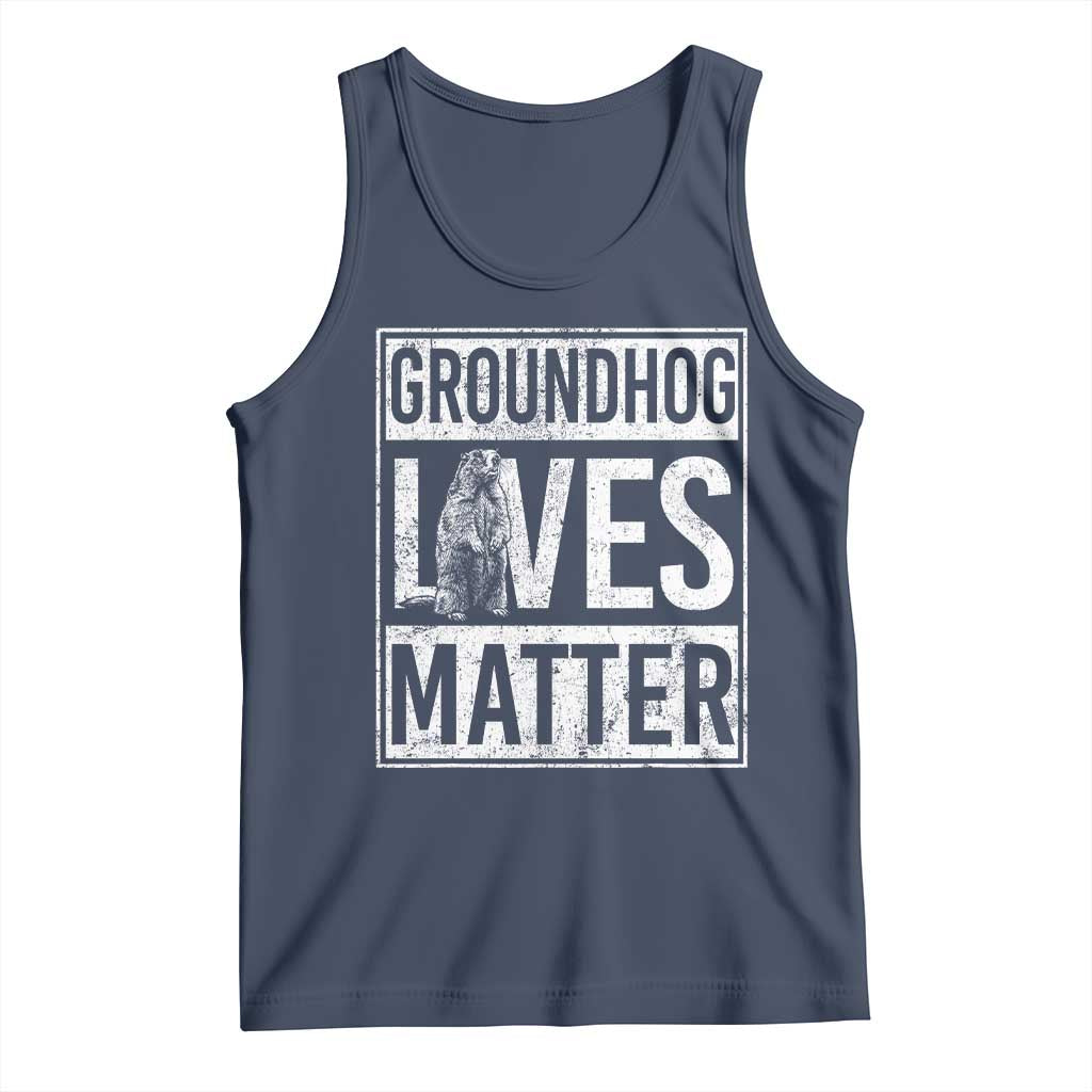 Groundhog Lives Matter Tank Top Funny Woodchuck Groundhog Day