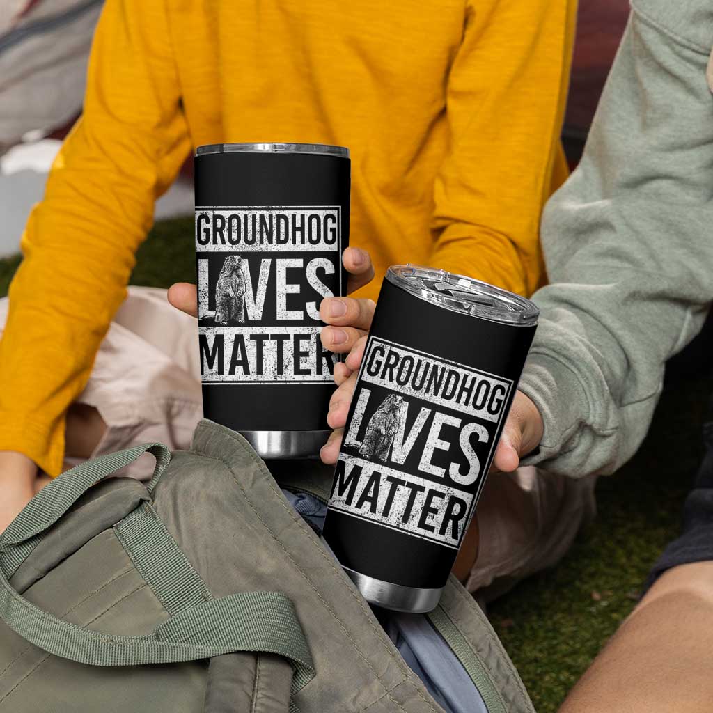 Groundhog Lives Matter Tumbler Cup Funny Woodchuck Groundhog Day