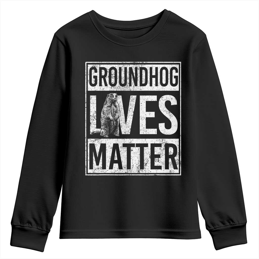 Groundhog Lives Matter Youth Sweatshirt Funny Woodchuck Groundhog Day