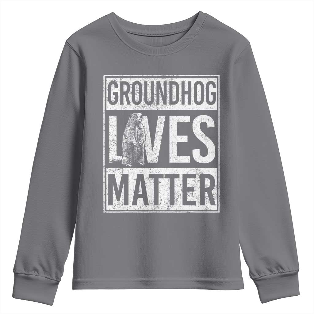 Groundhog Lives Matter Youth Sweatshirt Funny Woodchuck Groundhog Day