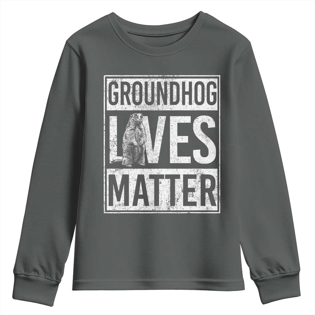 Groundhog Lives Matter Youth Sweatshirt Funny Woodchuck Groundhog Day