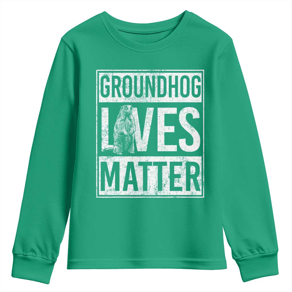 Groundhog Lives Matter Youth Sweatshirt Funny Woodchuck Groundhog Day