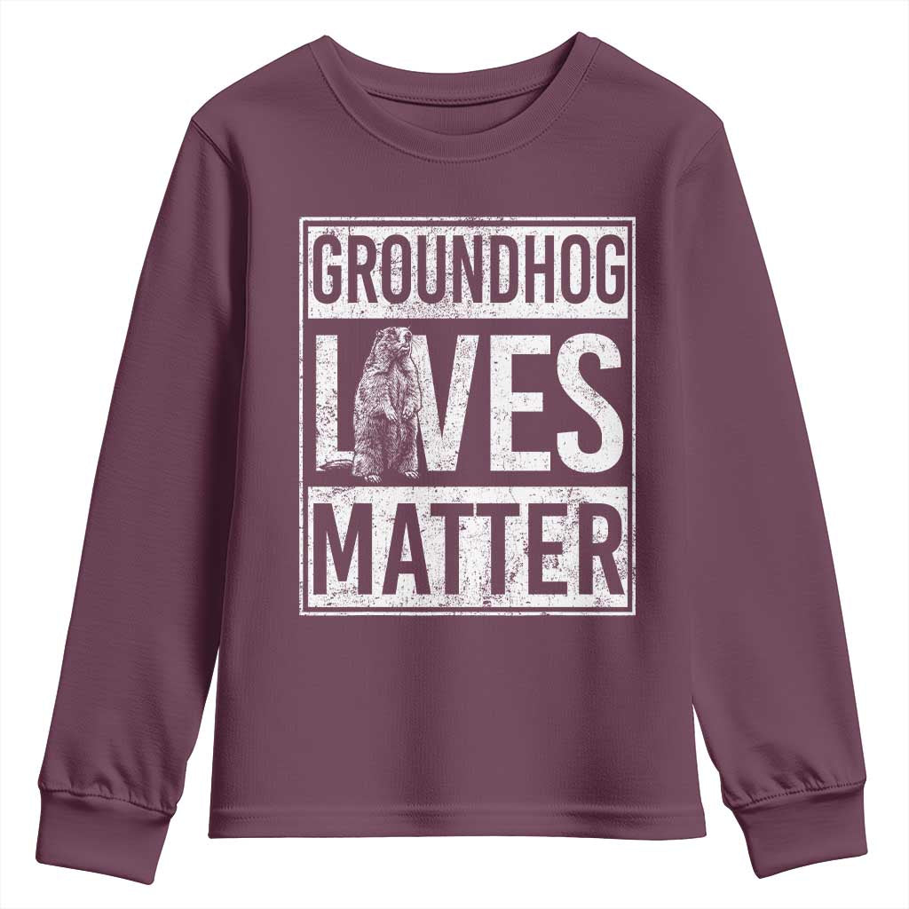 Groundhog Lives Matter Youth Sweatshirt Funny Woodchuck Groundhog Day
