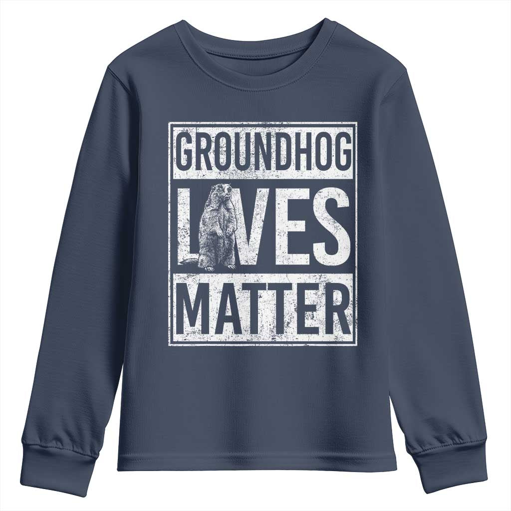 Groundhog Lives Matter Youth Sweatshirt Funny Woodchuck Groundhog Day