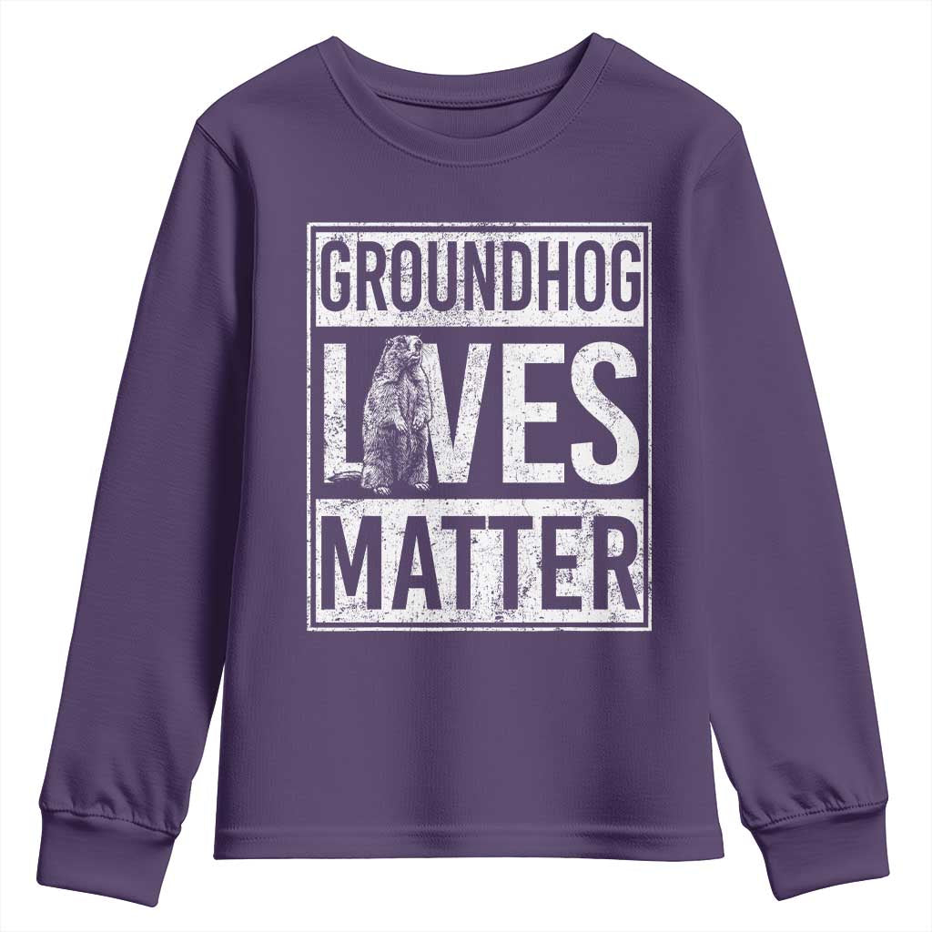 Groundhog Lives Matter Youth Sweatshirt Funny Woodchuck Groundhog Day
