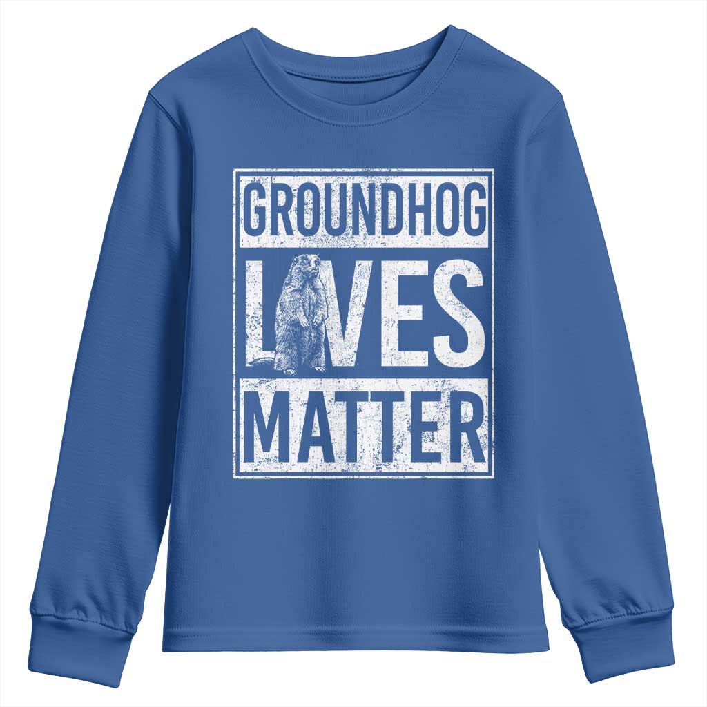 Groundhog Lives Matter Youth Sweatshirt Funny Woodchuck Groundhog Day