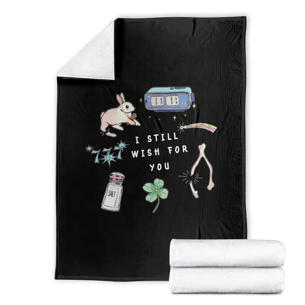 I Still Wish for You Lucky Rabbit 1111 Stars Clover Signs Throw Blanket