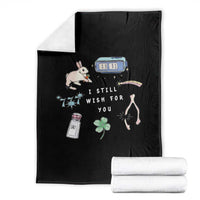I Still Wish for You Lucky Rabbit 1111 Stars Clover Signs Throw Blanket