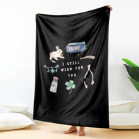 I Still Wish for You Lucky Rabbit 1111 Stars Clover Signs Throw Blanket