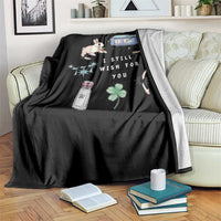 I Still Wish for You Lucky Rabbit 1111 Stars Clover Signs Throw Blanket