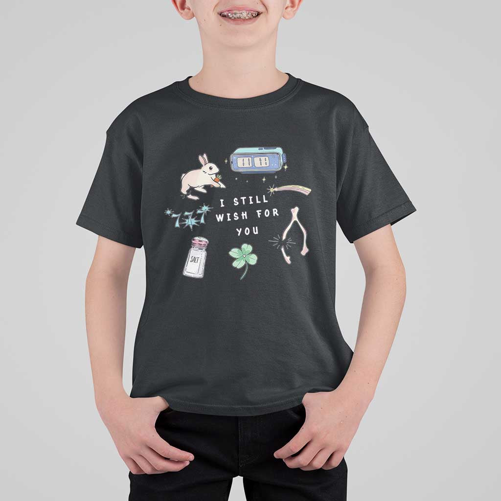 I Still Wish for You Lucky Rabbit 1111 Stars Clover Signs T Shirt For Kid