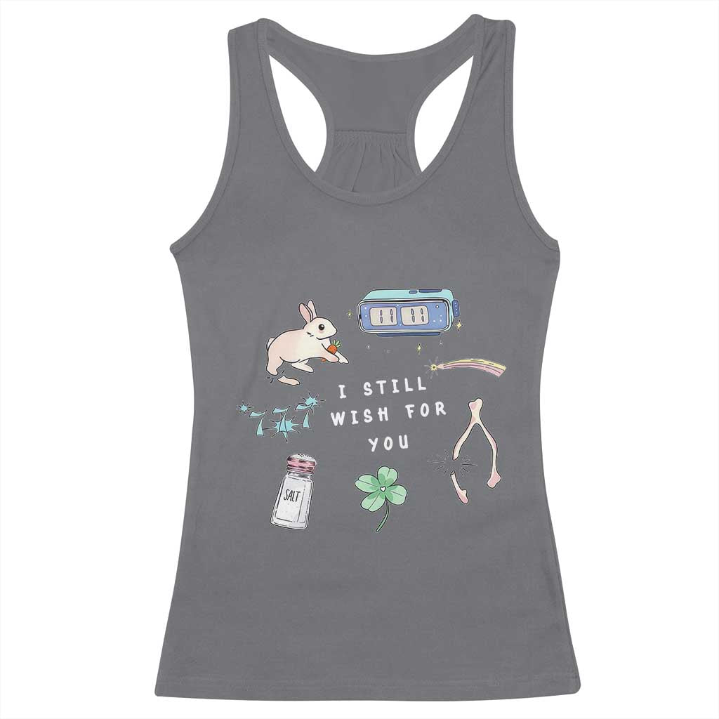 I Still Wish for You Lucky Rabbit 1111 Stars Clover Signs Racerback Tank Top