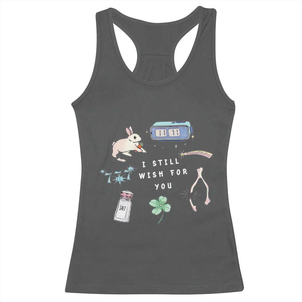 I Still Wish for You Lucky Rabbit 1111 Stars Clover Signs Racerback Tank Top