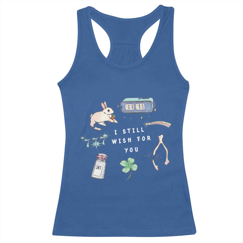 I Still Wish for You Lucky Rabbit 1111 Stars Clover Signs Racerback Tank Top