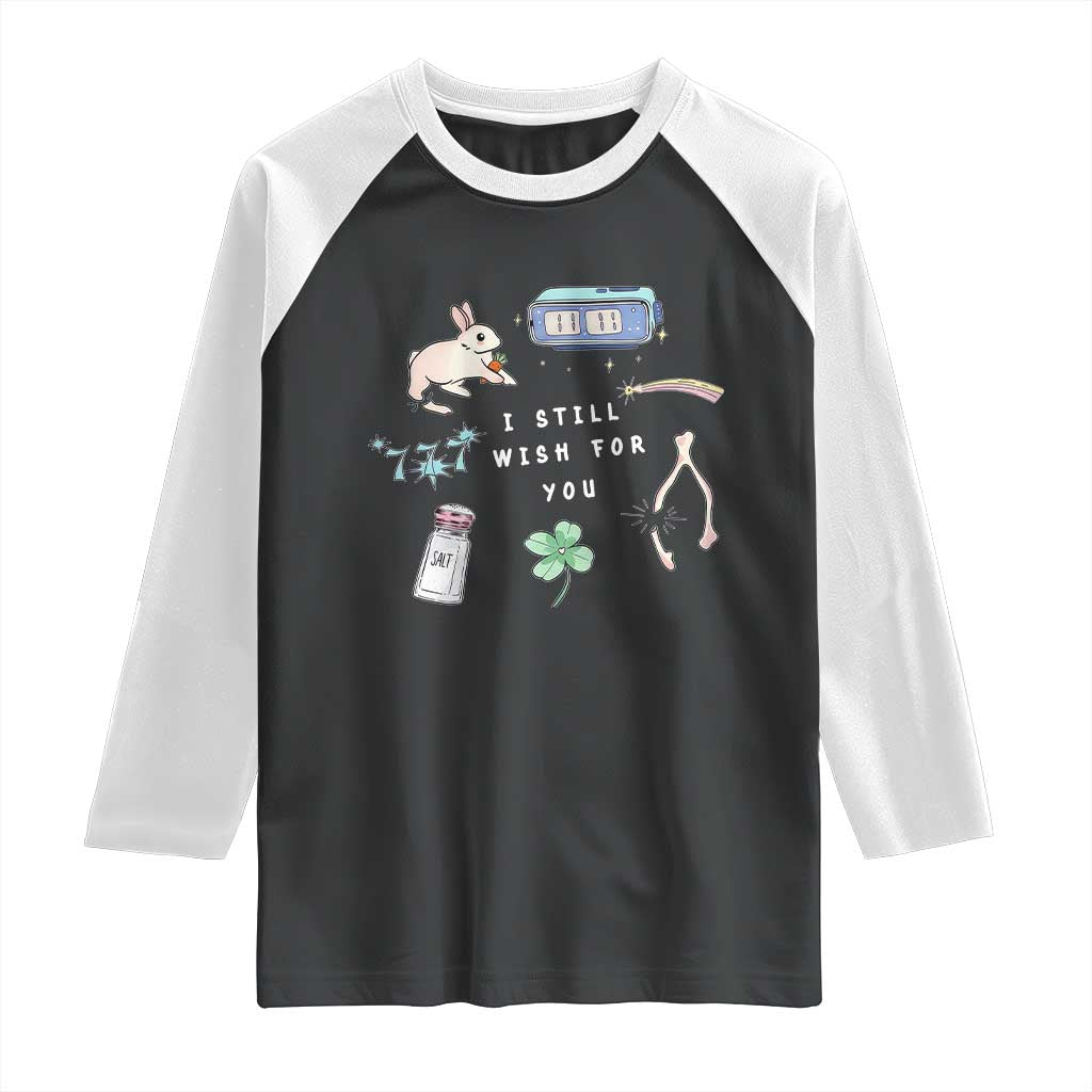 I Still Wish for You Lucky Rabbit 1111 Stars Clover Signs Raglan Shirt