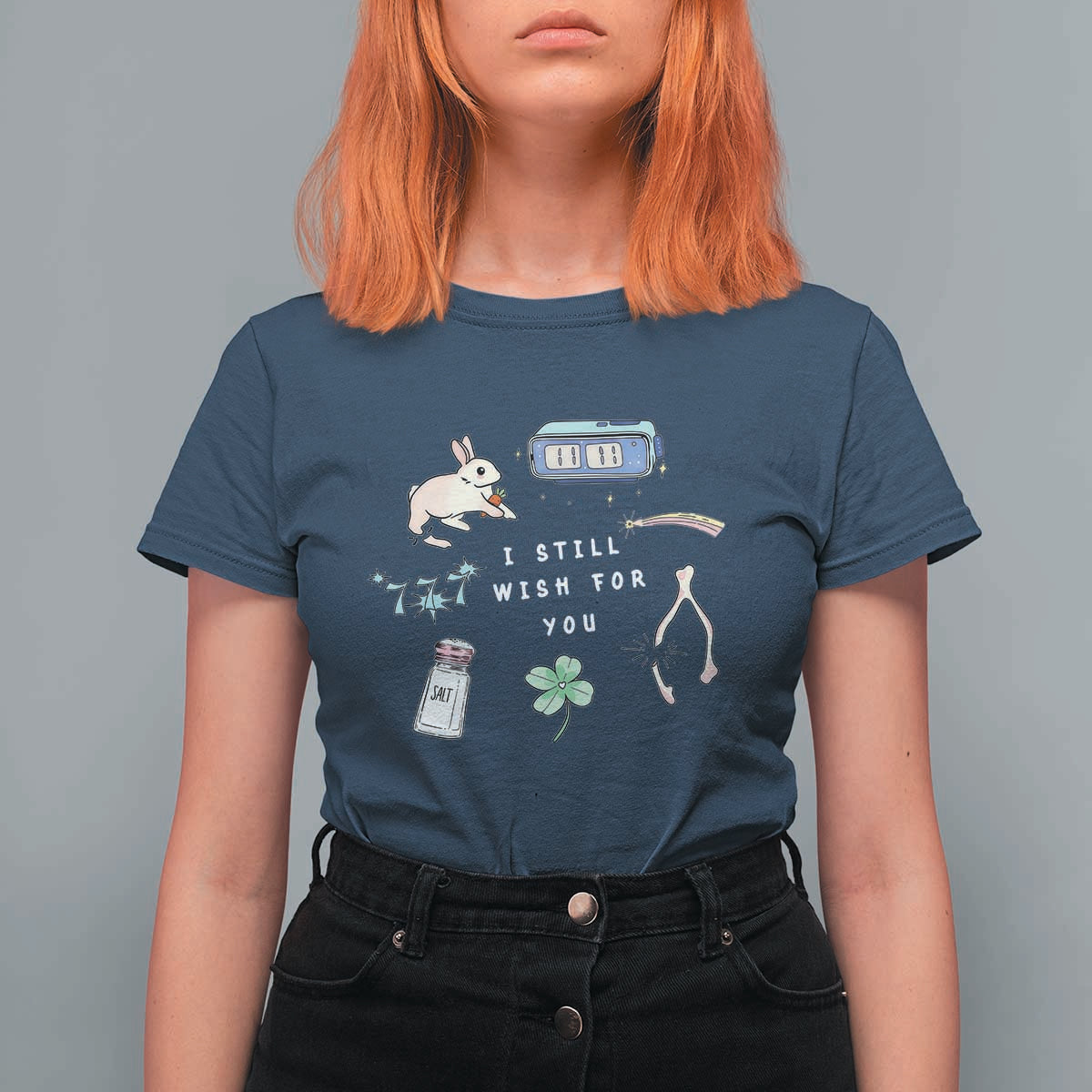 I Still Wish for You Lucky Rabbit 1111 Stars Clover Signs T Shirt For Women