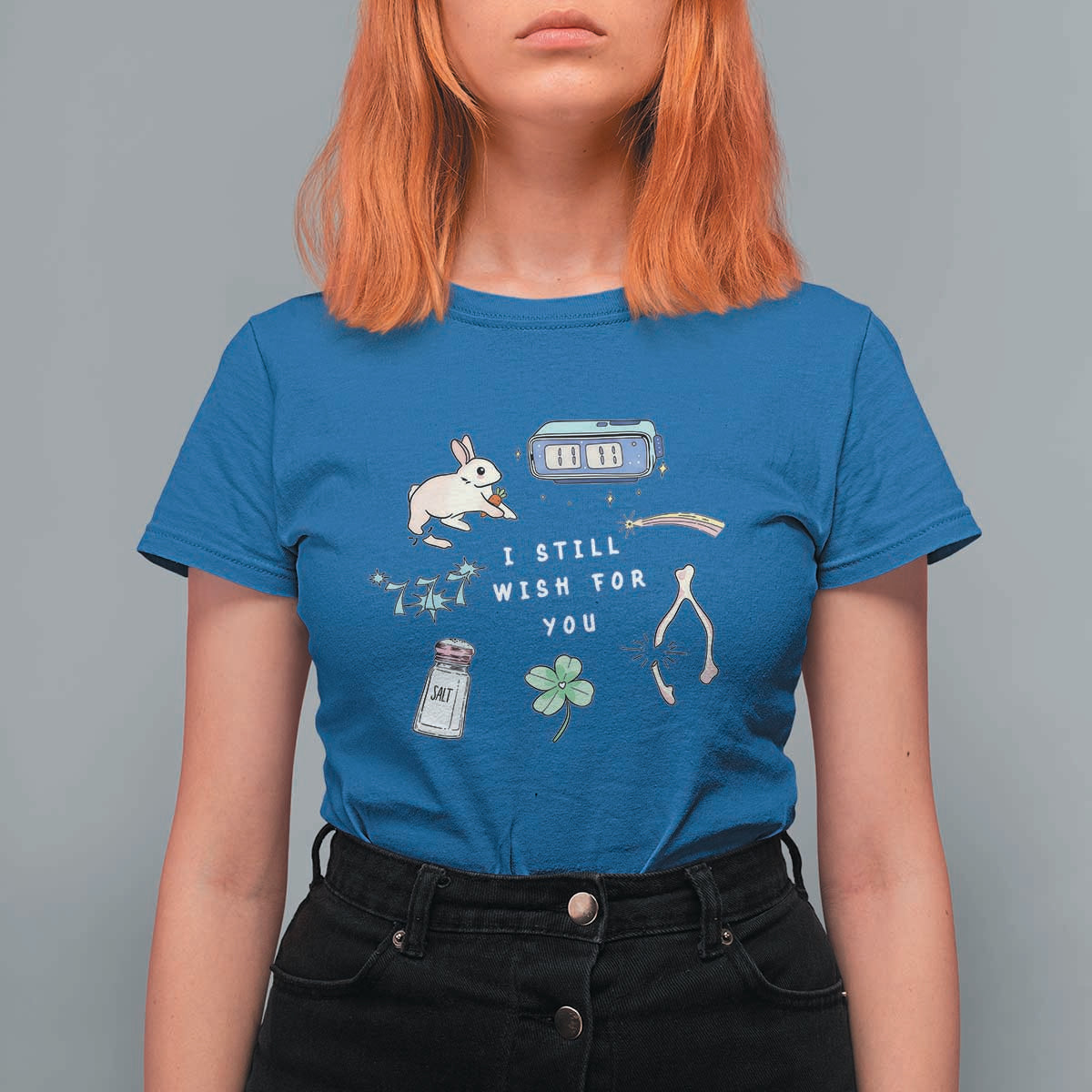 I Still Wish for You Lucky Rabbit 1111 Stars Clover Signs T Shirt For Women