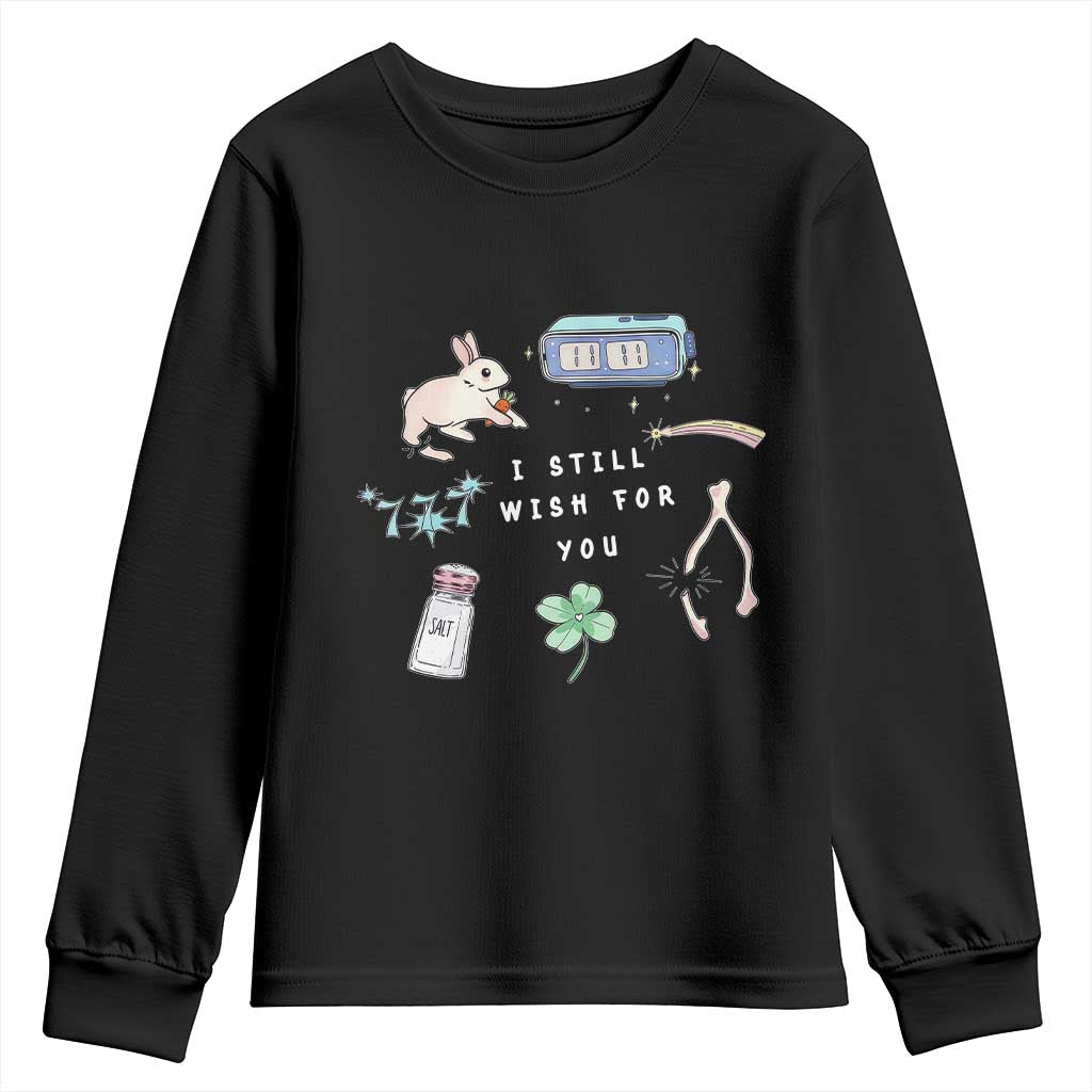 I Still Wish for You Lucky Rabbit 1111 Stars Clover Signs Youth Sweatshirt