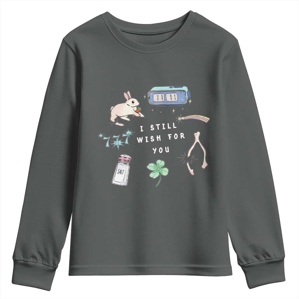I Still Wish for You Lucky Rabbit 1111 Stars Clover Signs Youth Sweatshirt
