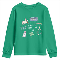 I Still Wish for You Lucky Rabbit 1111 Stars Clover Signs Youth Sweatshirt