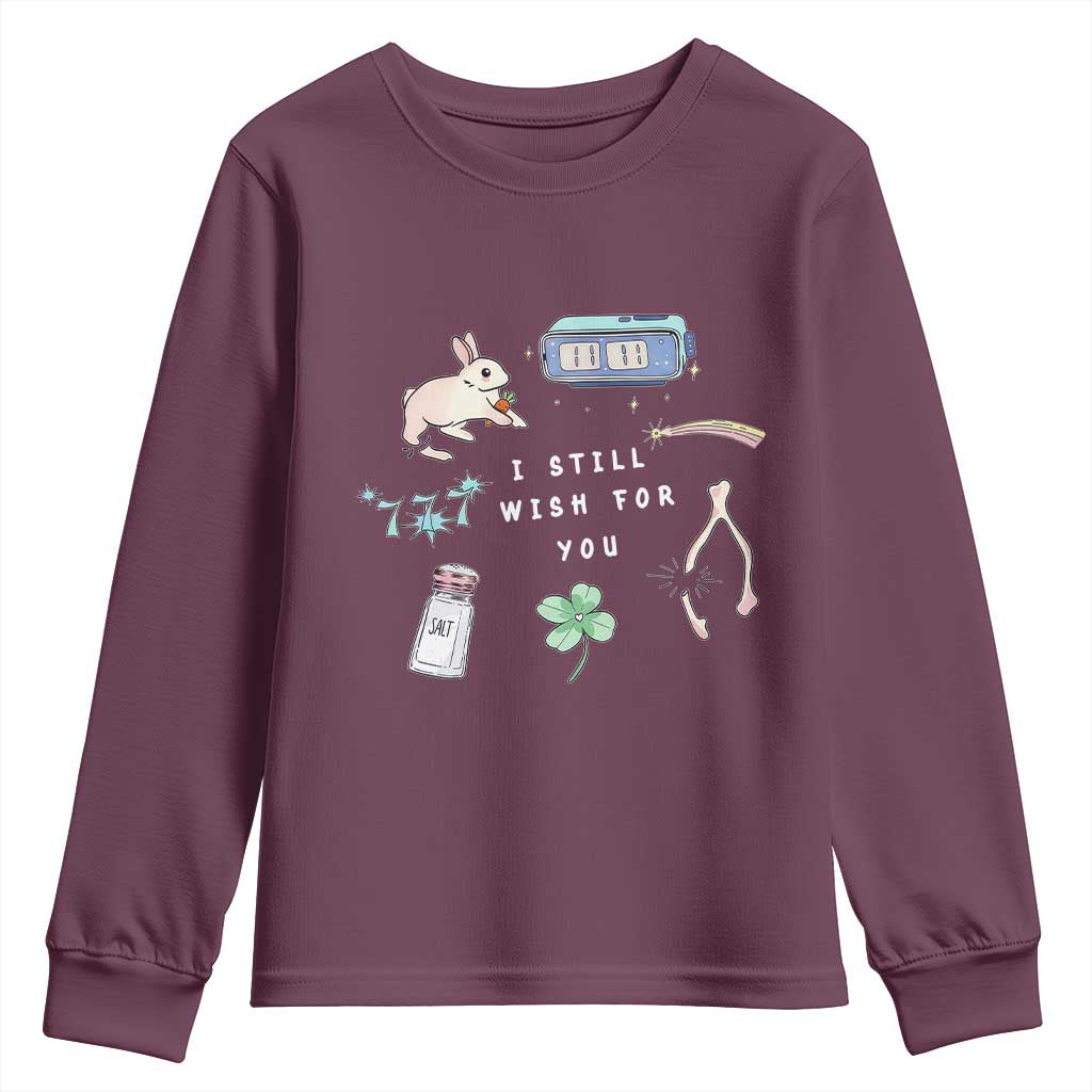 I Still Wish for You Lucky Rabbit 1111 Stars Clover Signs Youth Sweatshirt