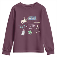I Still Wish for You Lucky Rabbit 1111 Stars Clover Signs Youth Sweatshirt