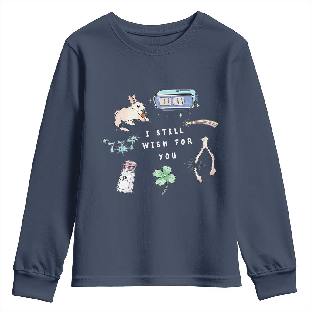 I Still Wish for You Lucky Rabbit 1111 Stars Clover Signs Youth Sweatshirt