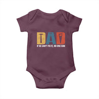 Funny Dad He Cant Fix It No One Can Baby Onesie Fathers Day