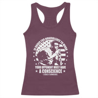 Stokely Carmichael Quote Racerback Tank Top In Order For Nonviolence To Work Your Opponent Must Have A Conscience