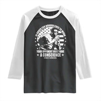 Stokely Carmichael Quote Raglan Shirt In Order For Nonviolence To Work Your Opponent Must Have A Conscience
