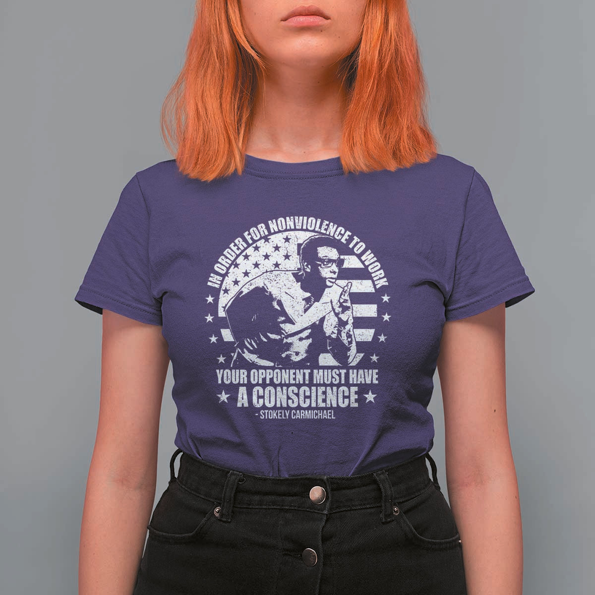 Stokely Carmichael Quote T Shirt For Women In Order For Nonviolence To Work Your Opponent Must Have A Conscience