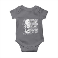 Nelson Mandela Quote Baby Onesie The Greatest Glory In Living Lies Not In Never Falling But In Rising