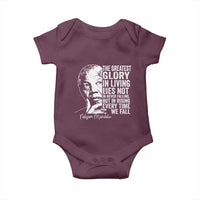 Nelson Mandela Quote Baby Onesie The Greatest Glory In Living Lies Not In Never Falling But In Rising