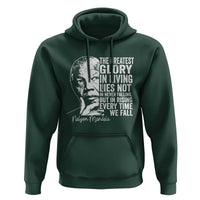 Nelson Mandela Quote Hoodie The Greatest Glory In Living Lies Not In Never Falling But In Rising