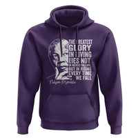 Nelson Mandela Quote Hoodie The Greatest Glory In Living Lies Not In Never Falling But In Rising
