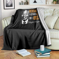 Nelson Mandela Quote Throw Blanket I Never Lose I Either Win Or I Learn