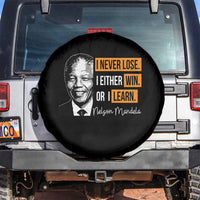 Nelson Mandela Quote Spare Tire Cover I Never Lose I Either Win Or I Learn
