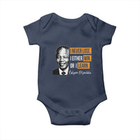 Nelson Mandela Quote Baby Onesie I Never Lose I Either Win Or I Learn
