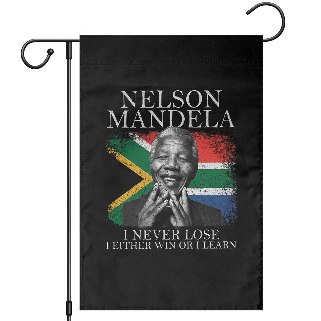 Nelson Mandela Quote Garden Flag I Never Lose I Either Win Or I Learn Vintage South African Flag
