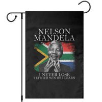 Nelson Mandela Quote Garden Flag I Never Lose I Either Win Or I Learn Vintage South African Flag