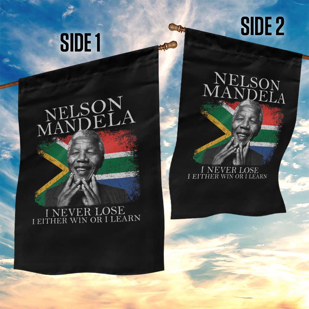 Nelson Mandela Quote Garden Flag I Never Lose I Either Win Or I Learn Vintage South African Flag