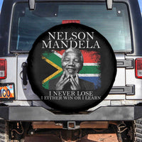 Nelson Mandela Quote Spare Tire Cover I Never Lose I Either Win Or I Learn Vintage South African Flag